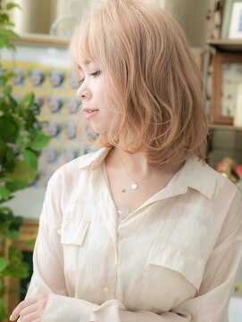 カバーヘア ブリス 戸田公園西口店(COVER HAIR bliss) 韓国風ハイトーンカラー小顔アンニュヘアa戸田公園20代30代40代