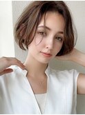 大人かわいいかき上げボブ王道Aライン20代30代40代吉祥寺