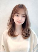 大人可愛いアンニュイウェーブペールベージュ透明感20代30代40代