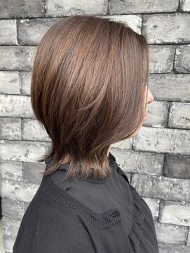 ライズ バイ レボ(RISE by REVO) 大人可愛いココアベージュグレージュカラーボブウルフ黒髪我孫子