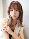 20代30代/小顔ひし形/大人かわいい/ウルフ/ミディアムレイヤー