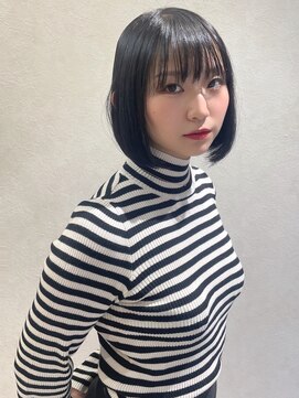 フレーム 博多店(FRAME) 黒髪ボブ×ブルーブラック【福岡/博多】