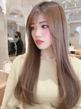 プアメリア 名古屋(Puamelia) ブリーチなしダブルカラー×韓国★レイヤーロング[名古屋]