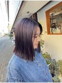 ラベンダー系の切りっぱなしボブ☆