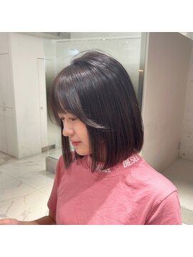 IJK 表参道 くすみグレージュ【髪質改善ストレート+ケアカラー】