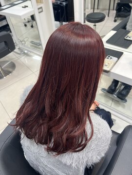 アッシュ 吉祥寺店(Ash) 【ブリーチなしWカラー】ワインレッドカラー