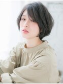 関内/髪質改善/斜めバング×グレージュアッシュアシメショートj