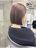 切りっぱなしボブ×透明感カラーC33