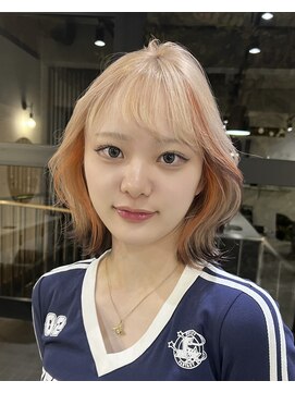 ラキングキョウト(LA KING KYOTO) ベージュにブラウンととオレンジmix