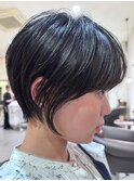 マッシュショート丸みショート黒髪ショートベリーショート40代