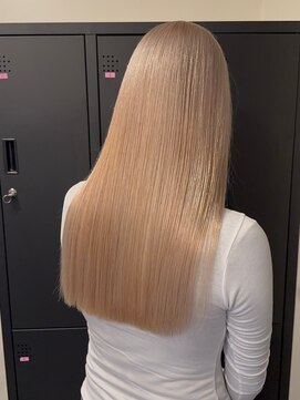 ベレーザ 渋谷(BELEZA) 11561髪質改善金髪ホワイトブロンドマロンベージュストレート