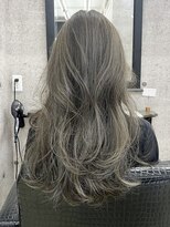 ラフヘアデザイン(Raf hair design)&nbsp;バレイヤージュコントラストハイライトミルクティーベージュ