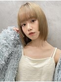 ブリーチなしカラー伸ばしかけヘア簡単スタイリング小顔ヘア