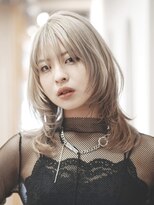 ムーン バイ ケンジ(moon by KENJE)&nbsp;ハイトーングレージュ×フェイスレイヤーカットブリーチ