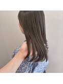 【&ONE自由が丘】シアーベージュ×切りっぱなしミディアム