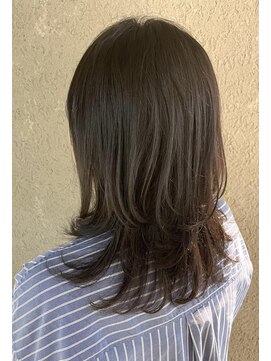 ハートボックス 四谷店(Heart box) セミロングレイヤー/オリーブグレージュ