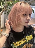 【kira】pail pink×layer bob