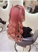 ウェーブハーフツイン/梅田ヘアセット