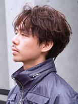 フィフス(fifth) 原宿フェザーパーマニュアンスパーマメンズカットセンターパート