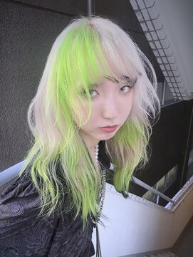 イエナ 渋谷(IENA) オリーブベージュアンブレラカラーハイライトケアブリーチ