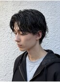 MEN’S HAIR/シャドウパーマ/刈り上げセンターパート/茅ヶ崎