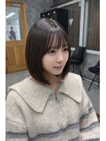 フォンド 津田沼(fond.)&nbsp;着物ヘア/大人ガーリー/ダークアッシュ/似合わせカット/津田沼