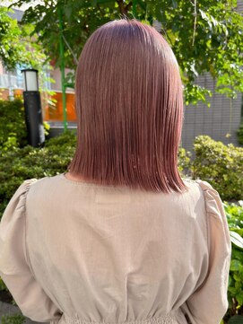 レリー バイ アルティナ 川越店(Lelie by artina) ピンクベージュボルドーラベンダーピンク切りっぱなしボブA91