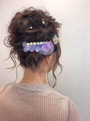 結婚式　二次会　ブライダル　パーティ　ヘアアレンジ