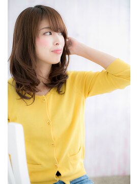 ミック ヘアアンドビューティー 大山店(miq  Hair&Beauty) シースルーバングの重軽ふわミディa