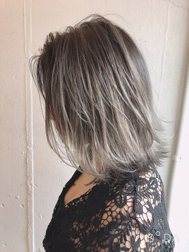 エイト 福岡天神店(EIGHT fukuoka) 【EIGHT福岡】nabe_long_バレイヤージュクリアホワイトWH☆