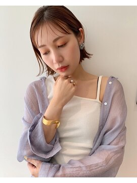 センス(SENSE) 【自由が丘SENSE】切りっぱなし外ハネボブ×シースルーバング