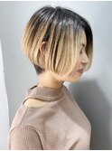 《knit銀座》大人可愛い20代30代40代ショートボブ丸み前下がり