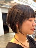 大人ナチュラルレイヤーショートボブ