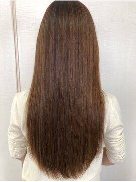 ヘアーアンドメイクサワ 佐久店(sawa) 20代30代40代髪質改善トリートメント艶感ストレートべージュ