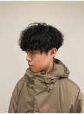 波巻きパーマ/メンズカット/メンズパーマ/センターパート