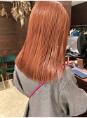 切りっぱなしロブ×明るめ人気のオレンジカラー★中村大輔