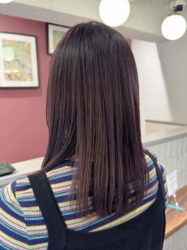 ムーン(moon) #ハッシュカット#フルバング#似合わせカット#レッドブラウン