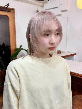シエン 恵比寿(CIEN) 卵型ボブエアリーロング美髪ホワイトベージュウルフカット
