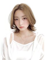 ボブウルフ外国人風カラーココアベージュ透明感20代30代40代銀座