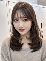 サンド 名古屋(sand)&nbsp;ボブ/レイヤーカット/髪質改善/ウェットヘア/オリーブベージュ