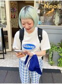 ミニボブとミントカラーで甘めに 成田　横浜
