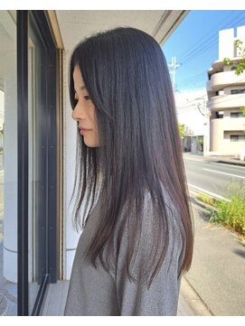 ナウアズ(now as.) 縮毛矯正でつくる透明感ナチュラルストレート【八木】