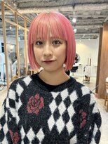 セーヌパス(CEINE PATH)&nbsp;ピンクベージュ/ハイブリーチ／ボブ/切りっぱなしボブ