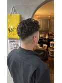 極道パーマ×フェードカット