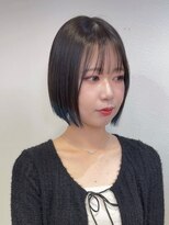 カミケン 黒岩店　kamiken・ 大人可愛い小顔ワンレンミニボブショート20代【カミケン黒岩】