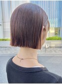 20代30代ミニボブココアブラウン小顔美肌ストレート丸み