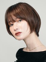 エリマ 横浜西口(elima) 横浜西口顔周りレイヤーカットくびれヘア切りっぱなしボブ30代