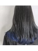 裾カラー☆ネイビーブルー