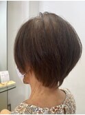 富士見ヶ丘ショートイルミナカラー顔周りレイヤーカット白髪染め
