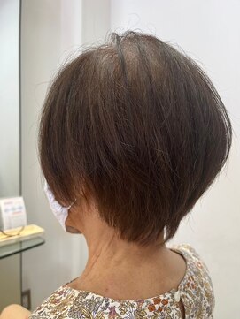 ジュイール 富士見ヶ丘(jouir) 富士見ヶ丘ショートイルミナカラー顔周りレイヤーカット白髪染め